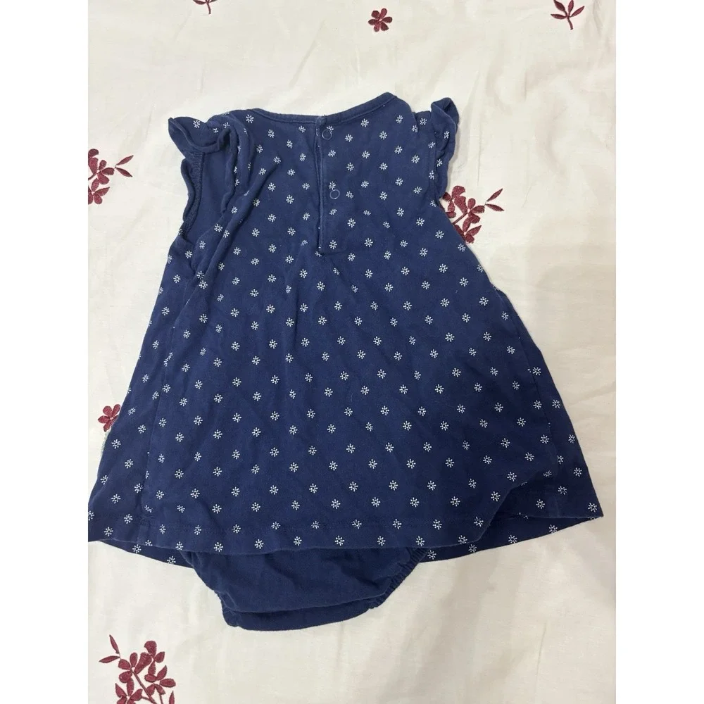 Child of Mine by Carter's Girls 24M Dress Bodysuit Polka Dot Watermelon Blue